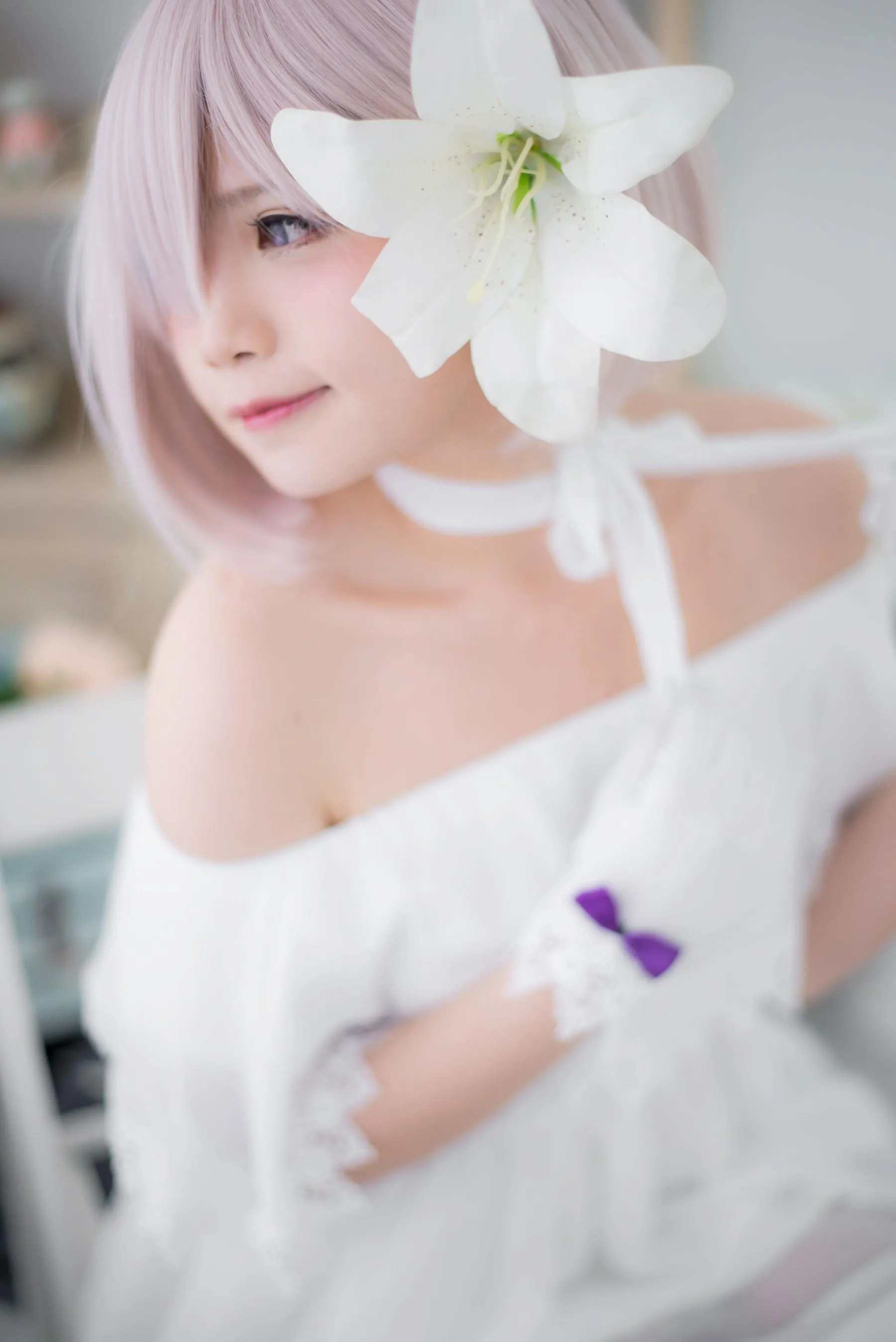 Miu只 – NO.05 Mashu White Dress [27P]插图4